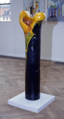 Yellow blue boneform, private collection