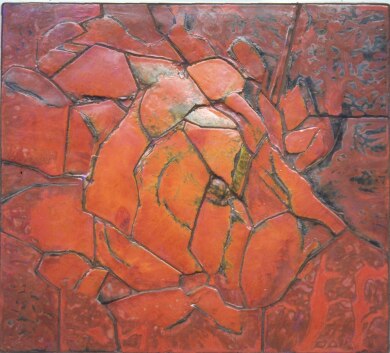 Ceramic relief 100 x 110 cm, belongs to Danisco