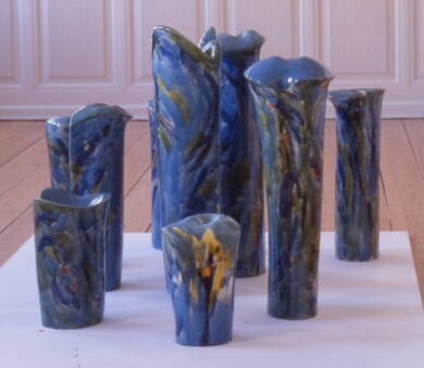 Various Water sculptures. The tallest is 70 cm.